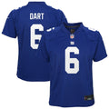 Jaxson Dart New York Giants Youth Team Jersey - Royal