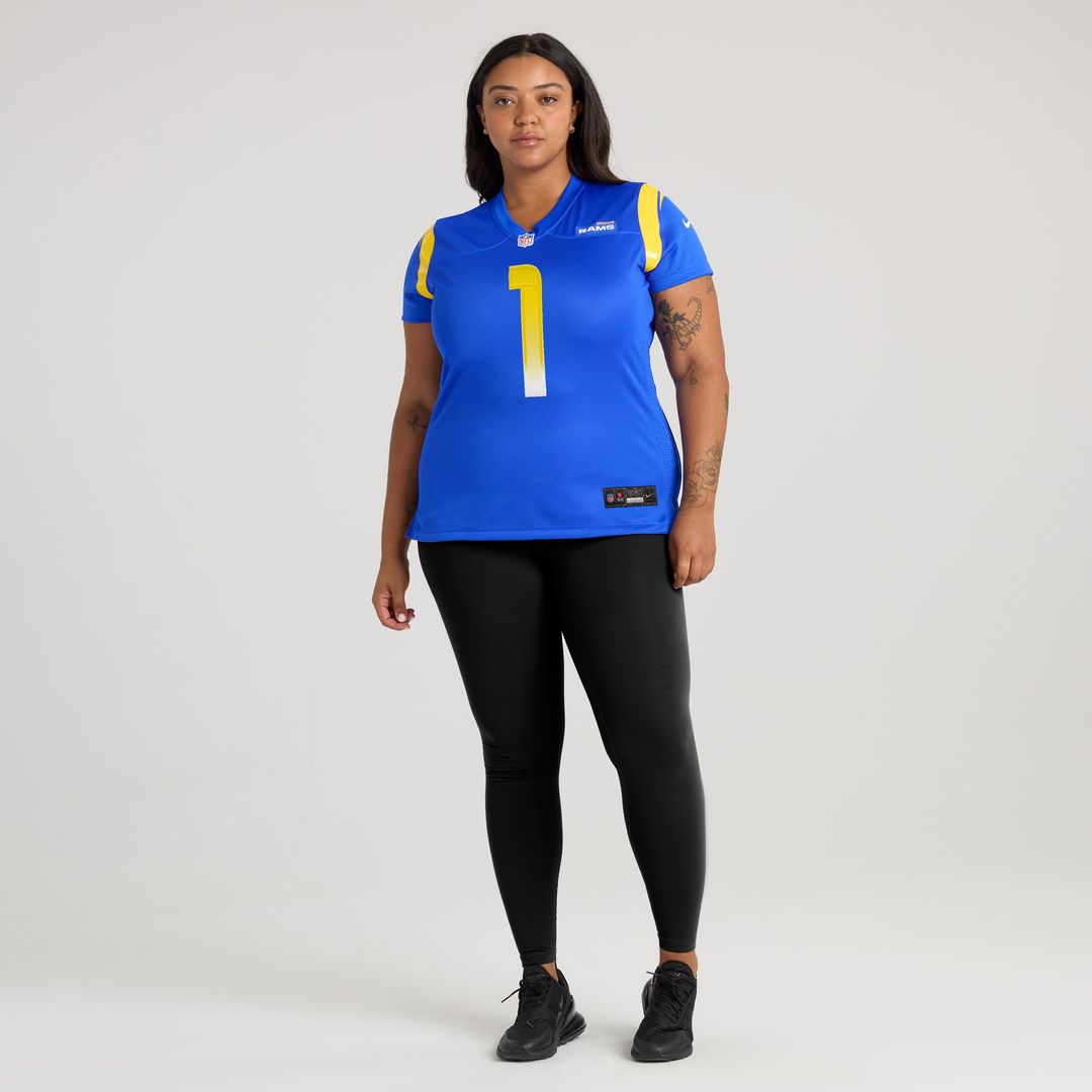 Number 1 Mom Los Angeles Rams Women's Jersey - Royal