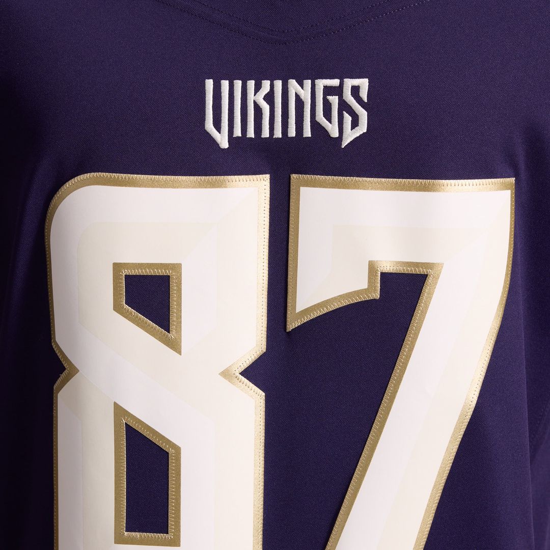 T.J. Hockenson Minnesota Vikings 2026 Rivalries Collection Stitched Jersey - Purple