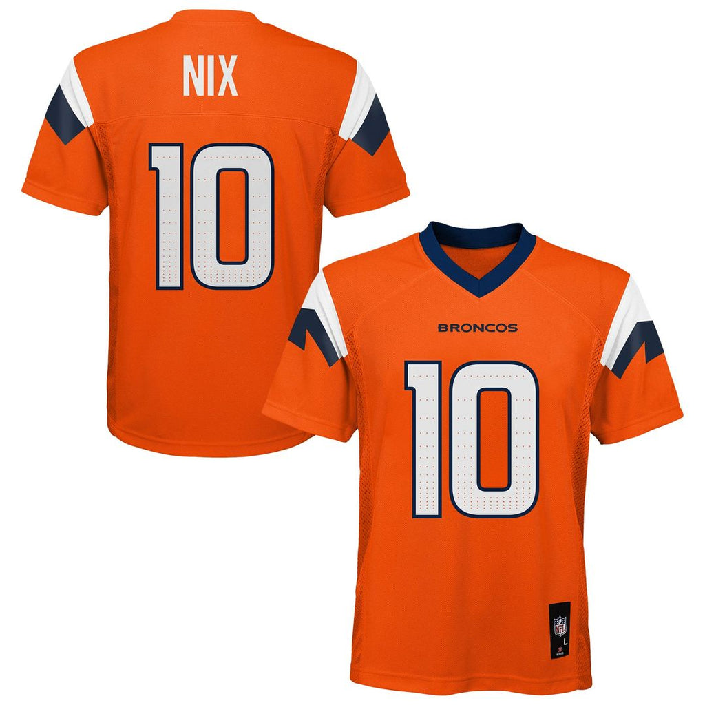 Bo Nix Denver Broncos Youth Jersey - Orange