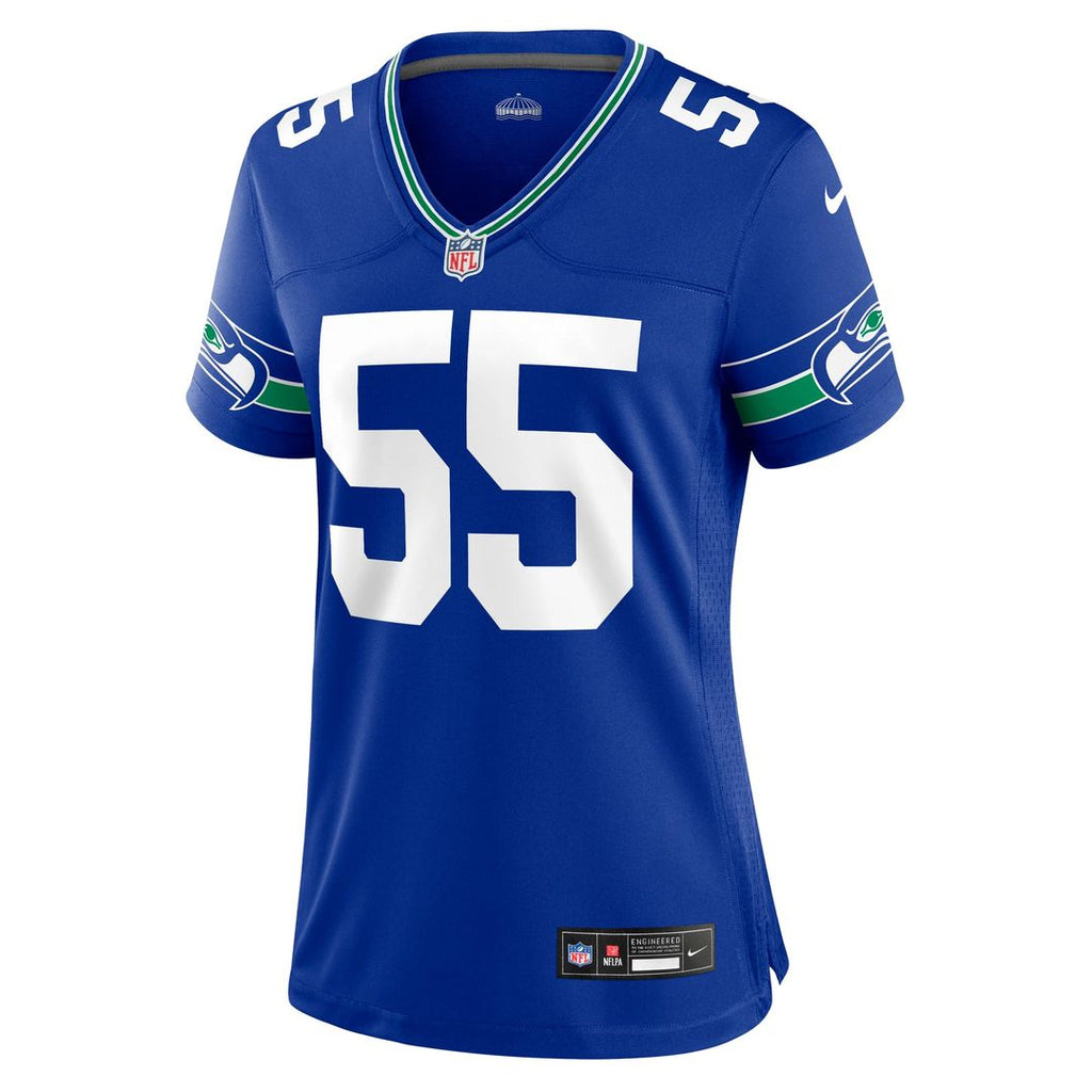 Brian Bosworth Seattle Seahawks Women's Throwback Retired Player Jersey - Royal