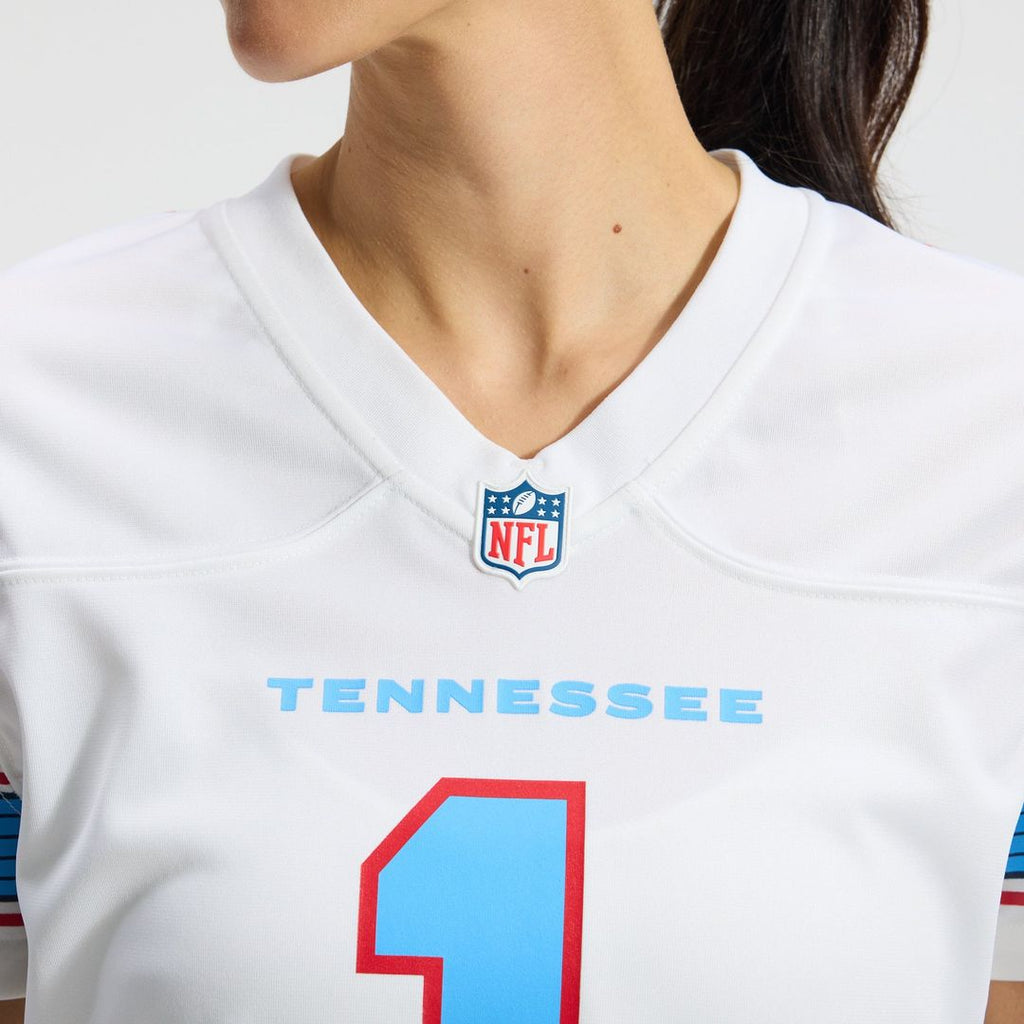 Cameron Ward Tennessee Titans Women's Jersey - Light Blue