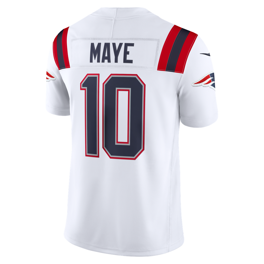 Drake Maye New England Patriots Stitched Jersey - White