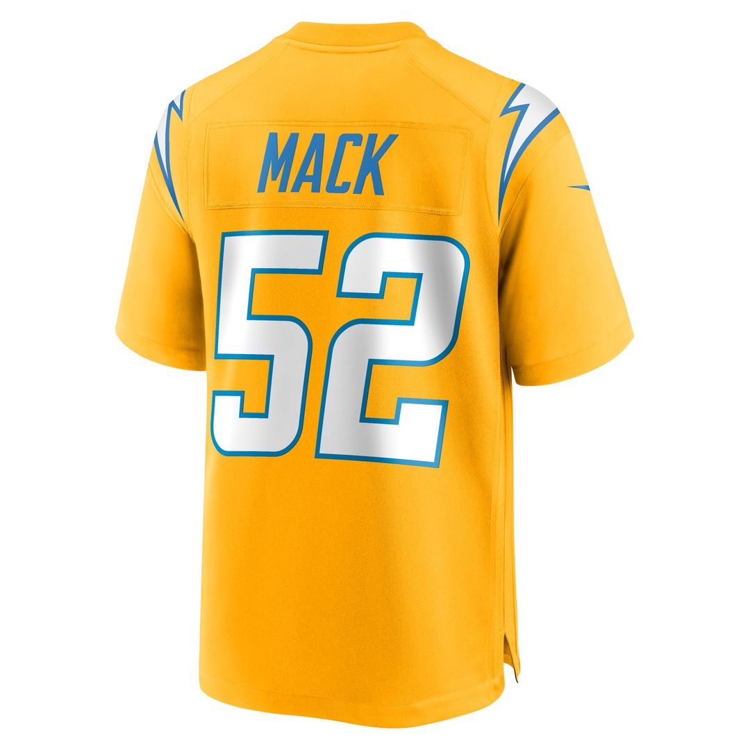 Khalil Mack Los Angeles Chargers Alternate Charger Power Jersey - Gold