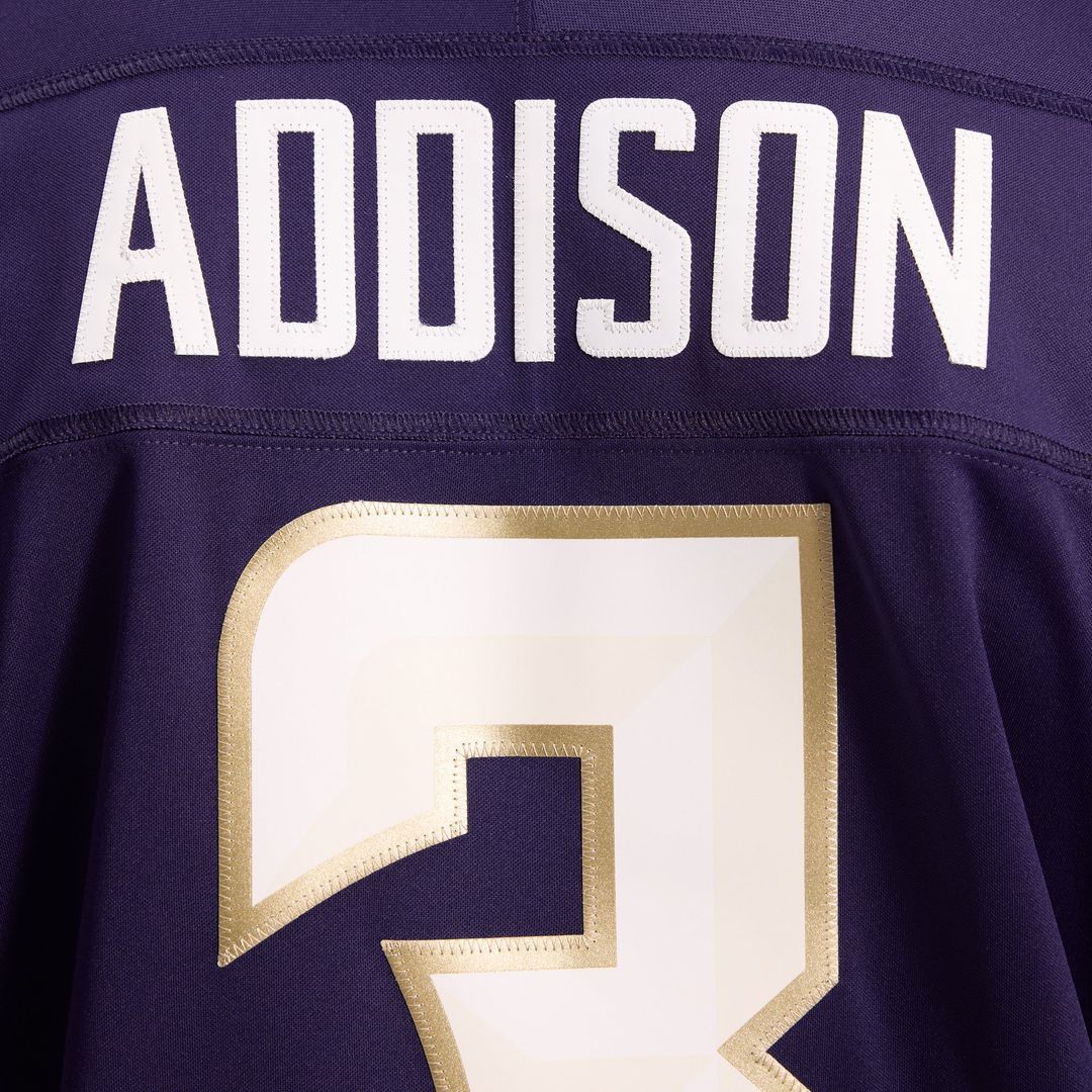 Addison Minnesota Vikings 2026 Rivalries Collection Stitched Jersey - Purple