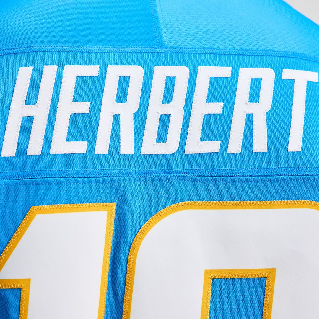 Justin Herbert Los Angeles Chargers Alternate Super Chargers Stitched Jersey - Navy