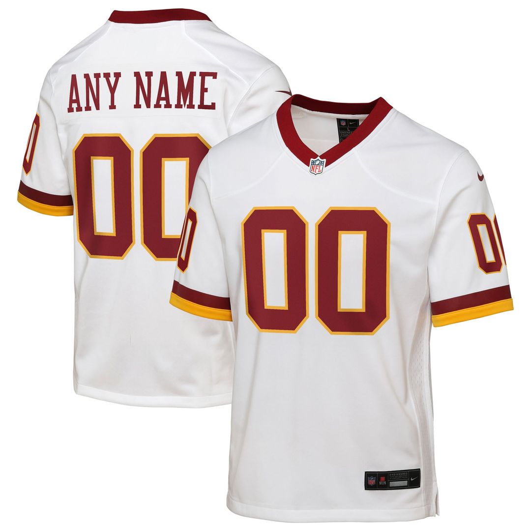 Washington Commanders Youth Game Championship Era Custom Jersey - White