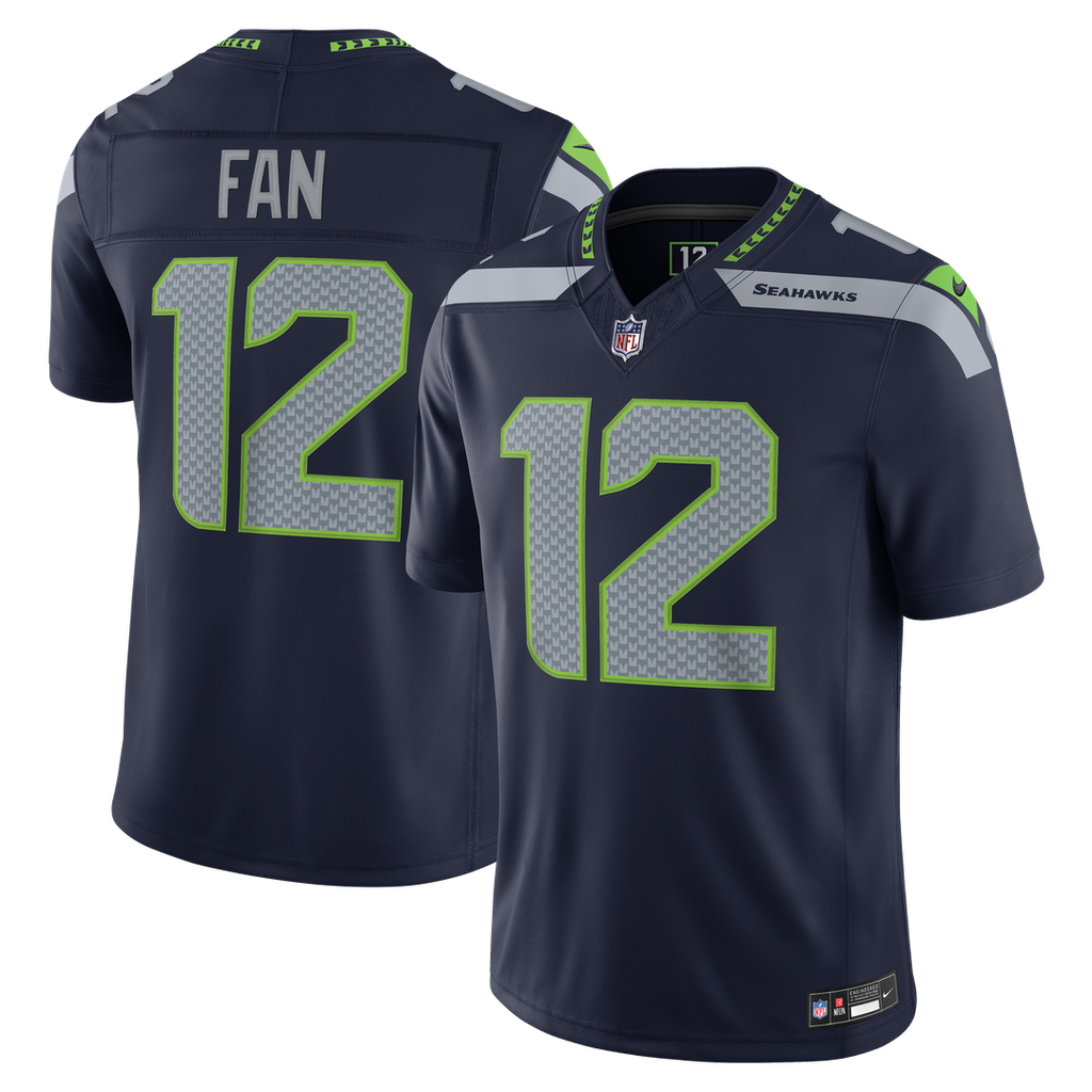12s Seattle Seahawks Team Stitched Jersey - College Navy