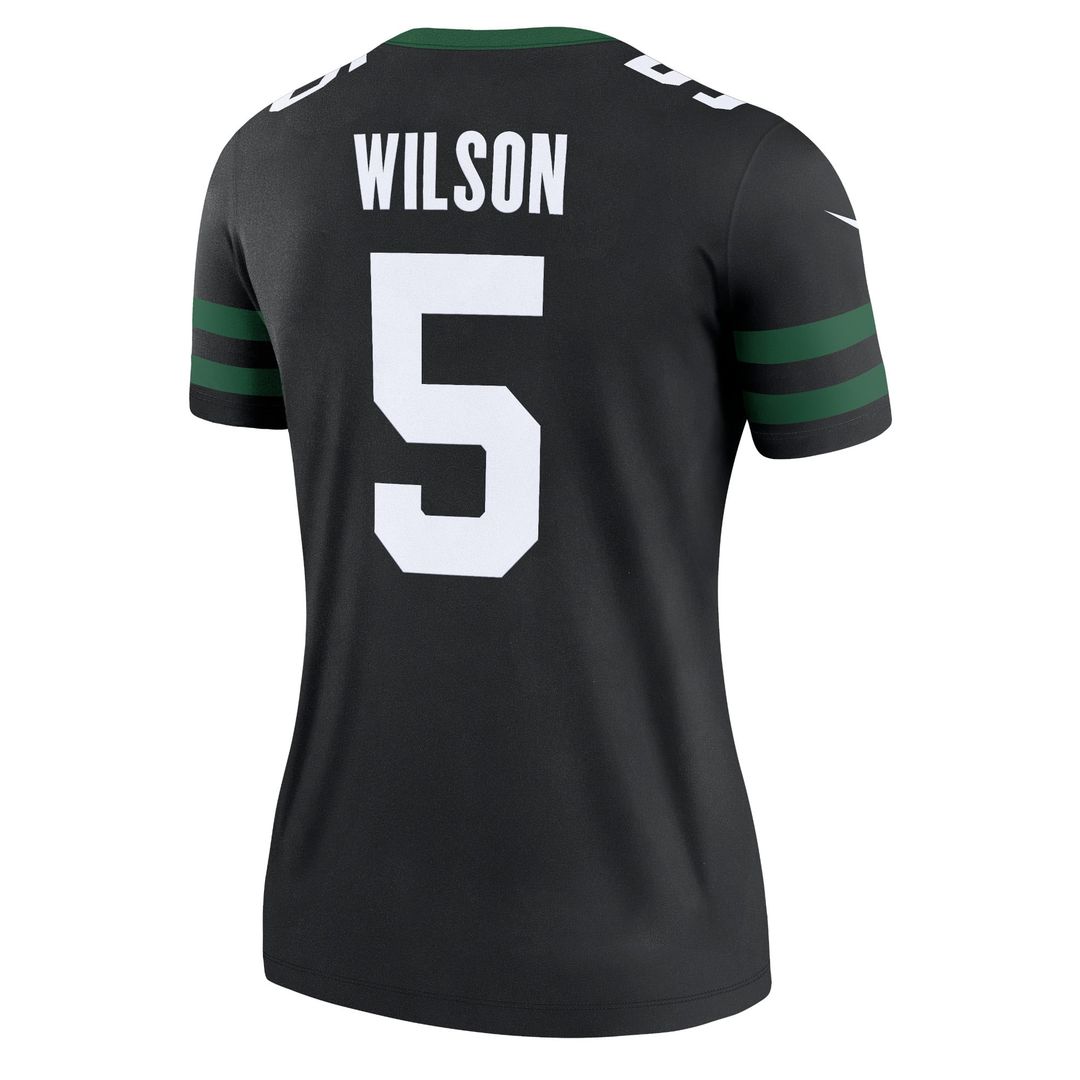 Garrett Wilson New York Jets Women's Alternate Legend Player Performance Top - Legacy Black