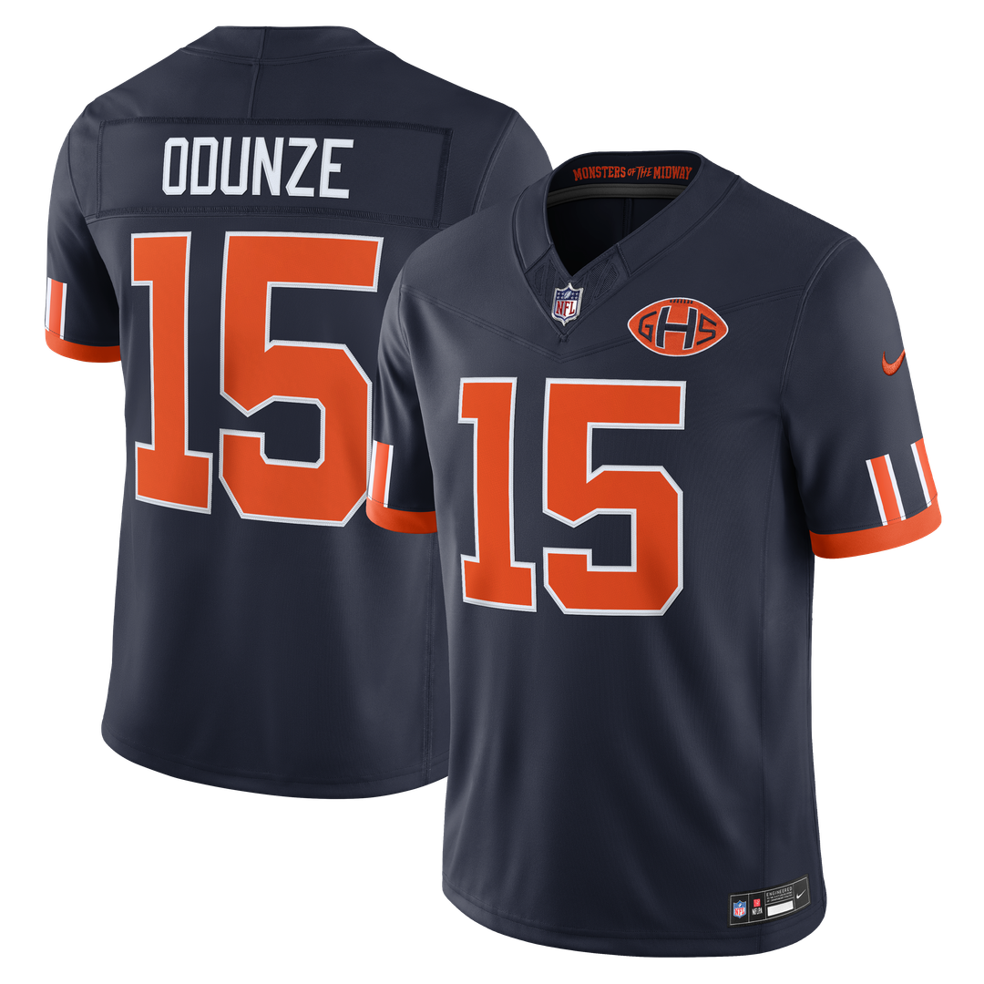 Rome Odunze Chicago Bears 2026 Rivalries Collection Stitched Jersey - Navy