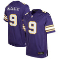 J.J. McCarthy Minnesota Vikings Youth Jersey - Purple