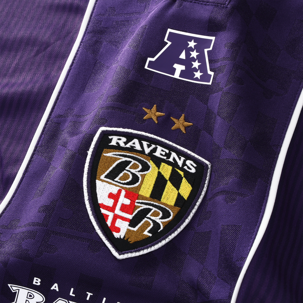 Baltimore Ravens Youth Football x Football Collared Fan Top - Purple