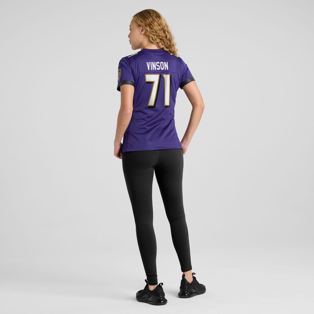 Carson Vinson Baltimore Ravens Women's Team Jersey - Purple