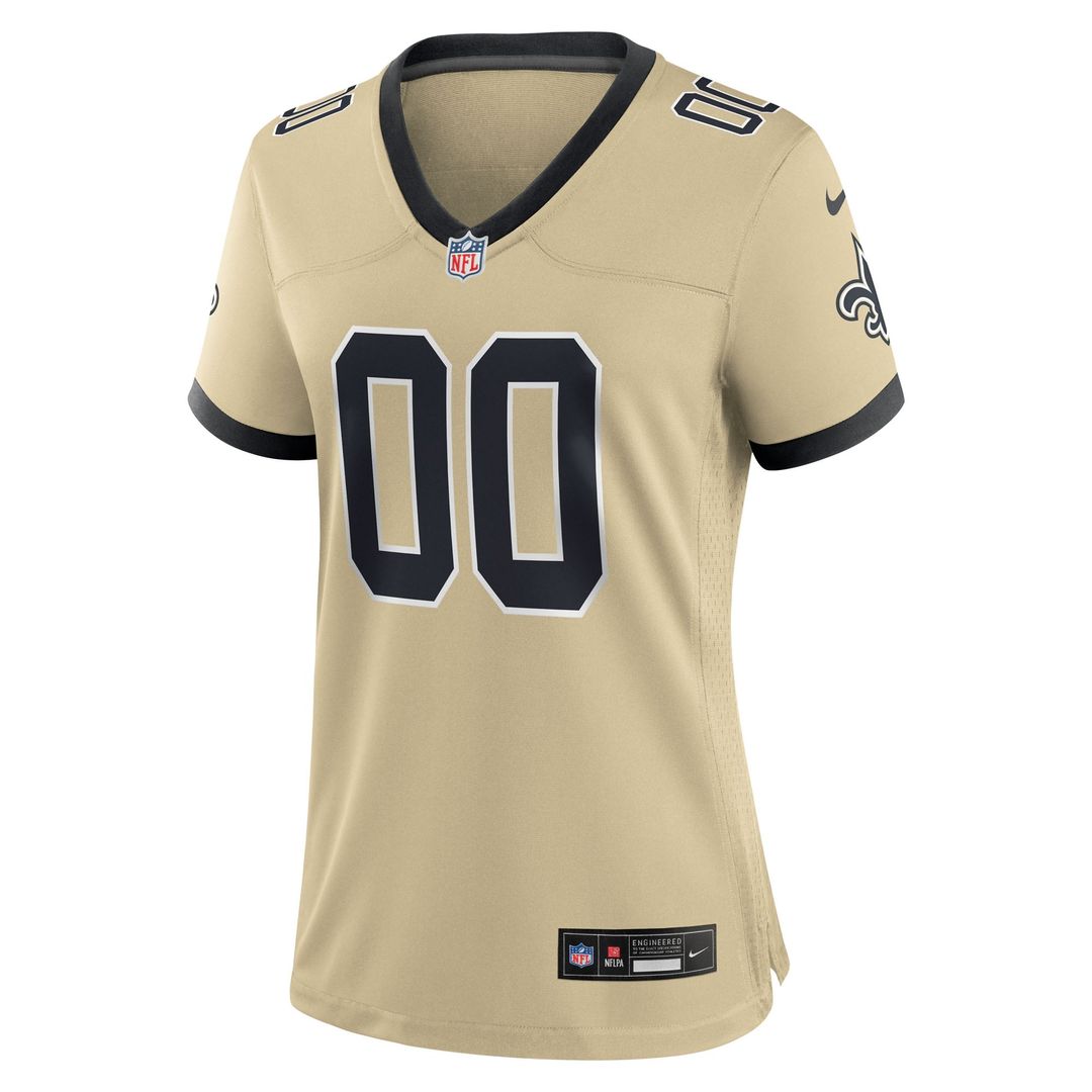 New Orleans Saints Women's Gameday Golds Alternate Custom Jersey - Gold