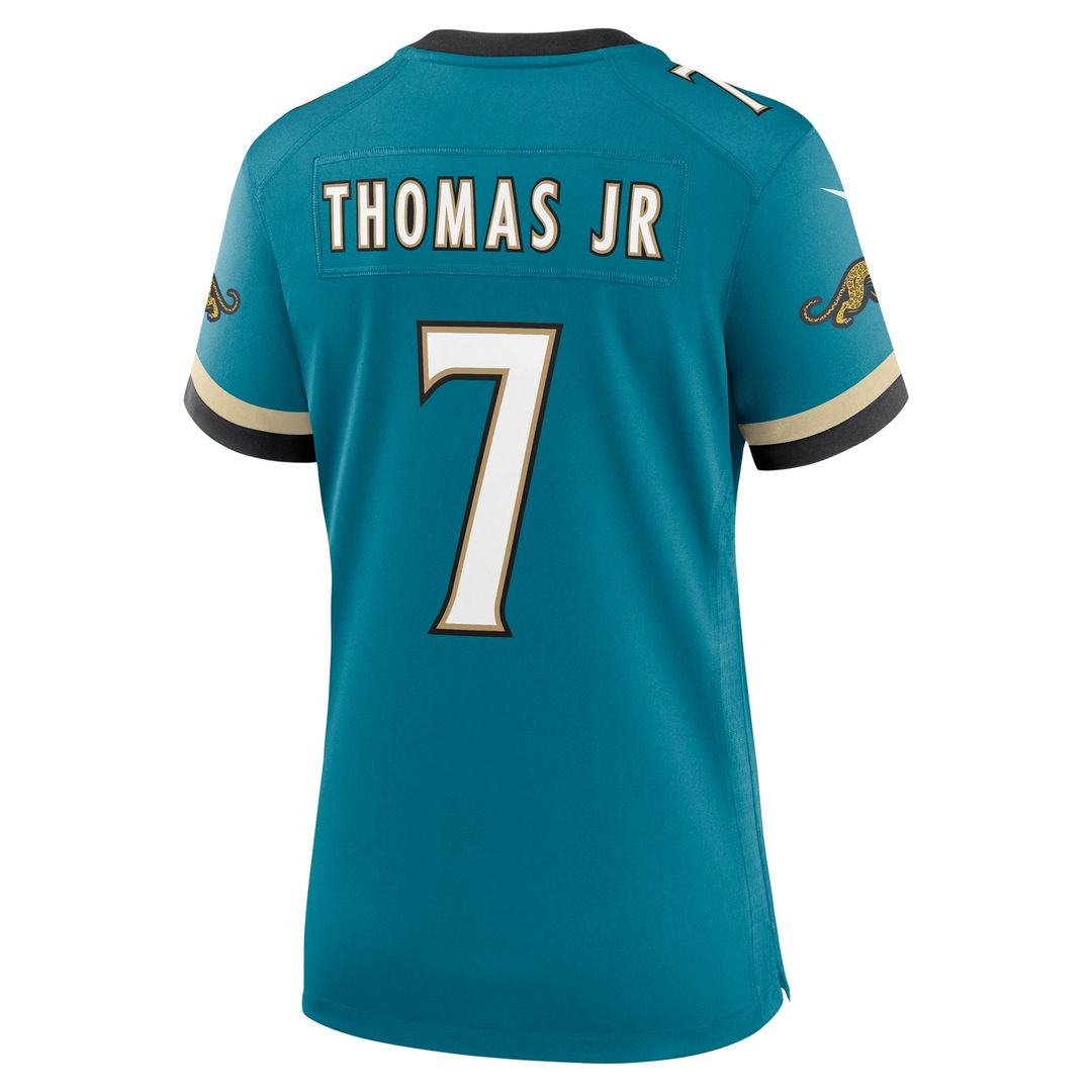 Brian Thomas Jr. Jacksonville Jaguars Women's Prowler Throwback Jersey - Teal
