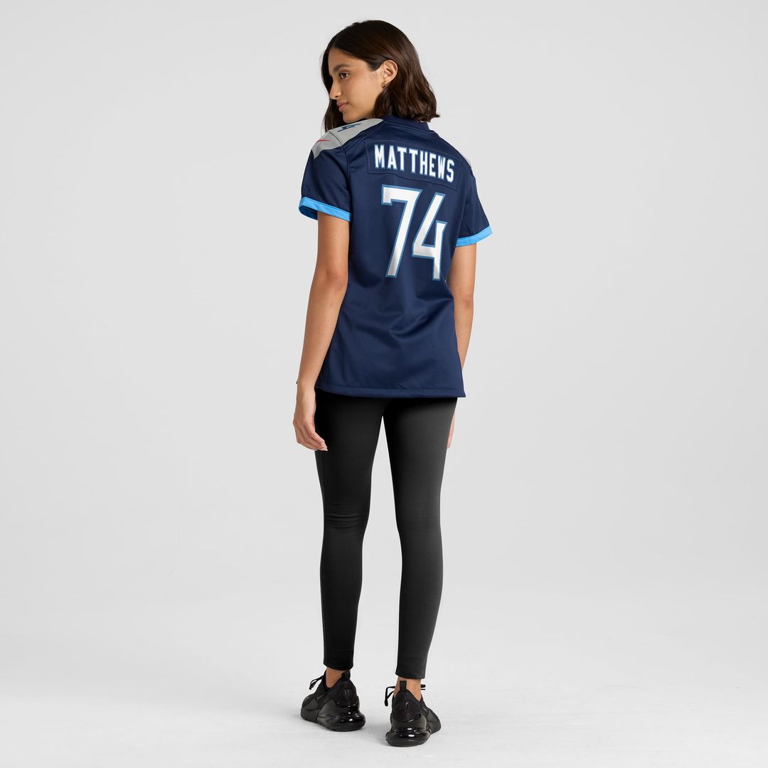 Bruce Matthews Tennessee Titans Women's Oilers Throwback Retired Player Jersey - Light Blue