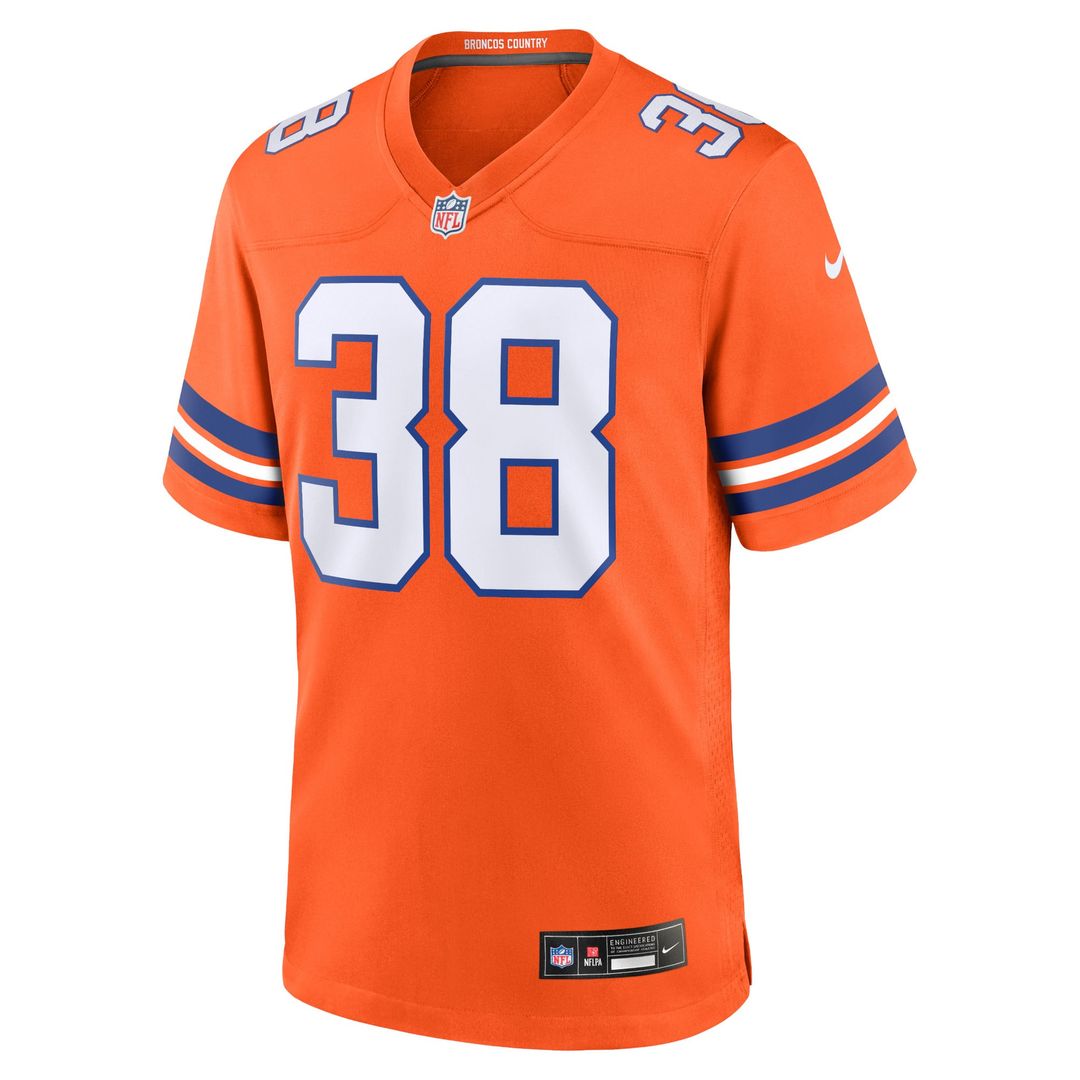 Jaleel McLaughlin Denver Broncos Mile High Collection 1977 Throwback Player Jersey - Orange