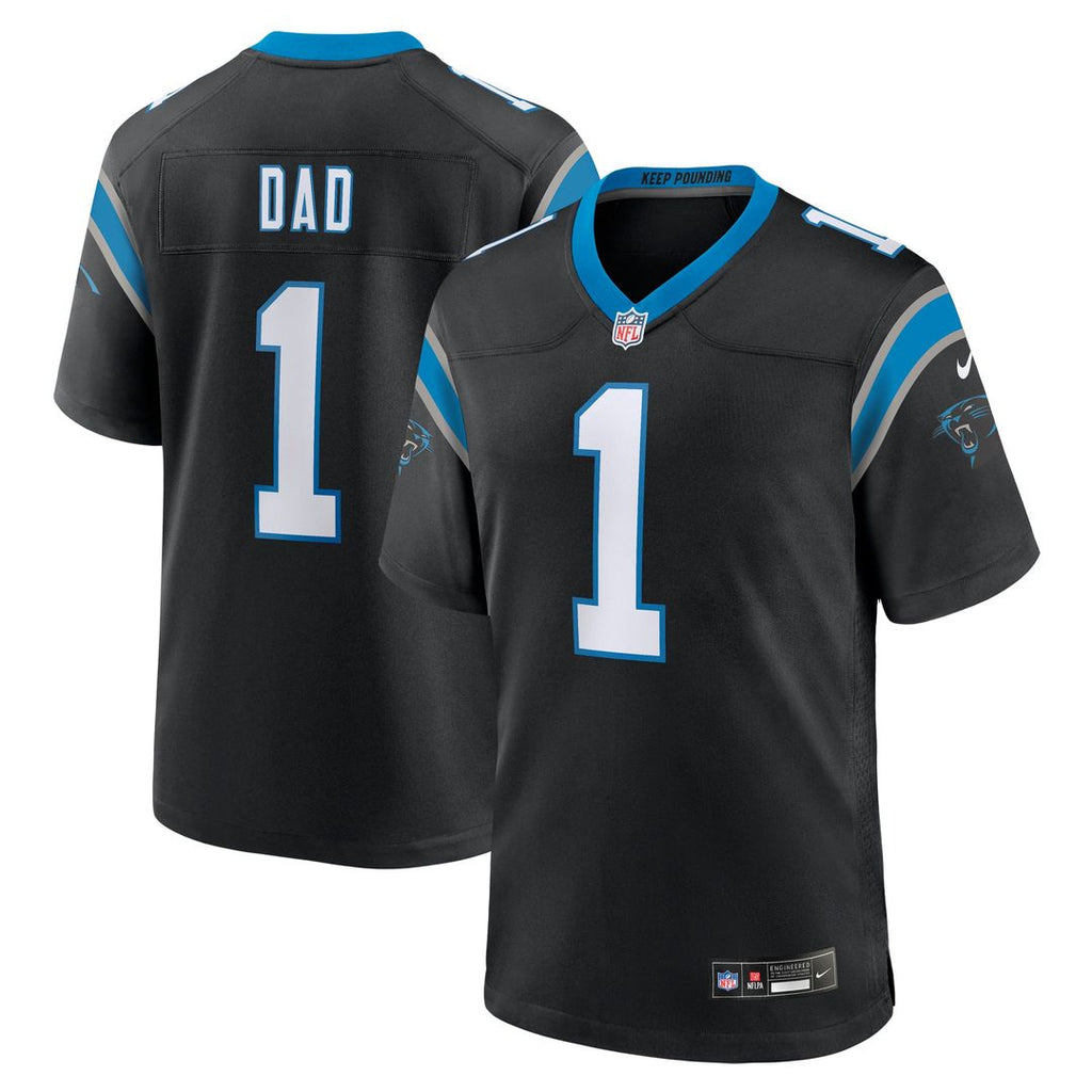 Number 1 Dad Carolina Panthers Jersey - Black