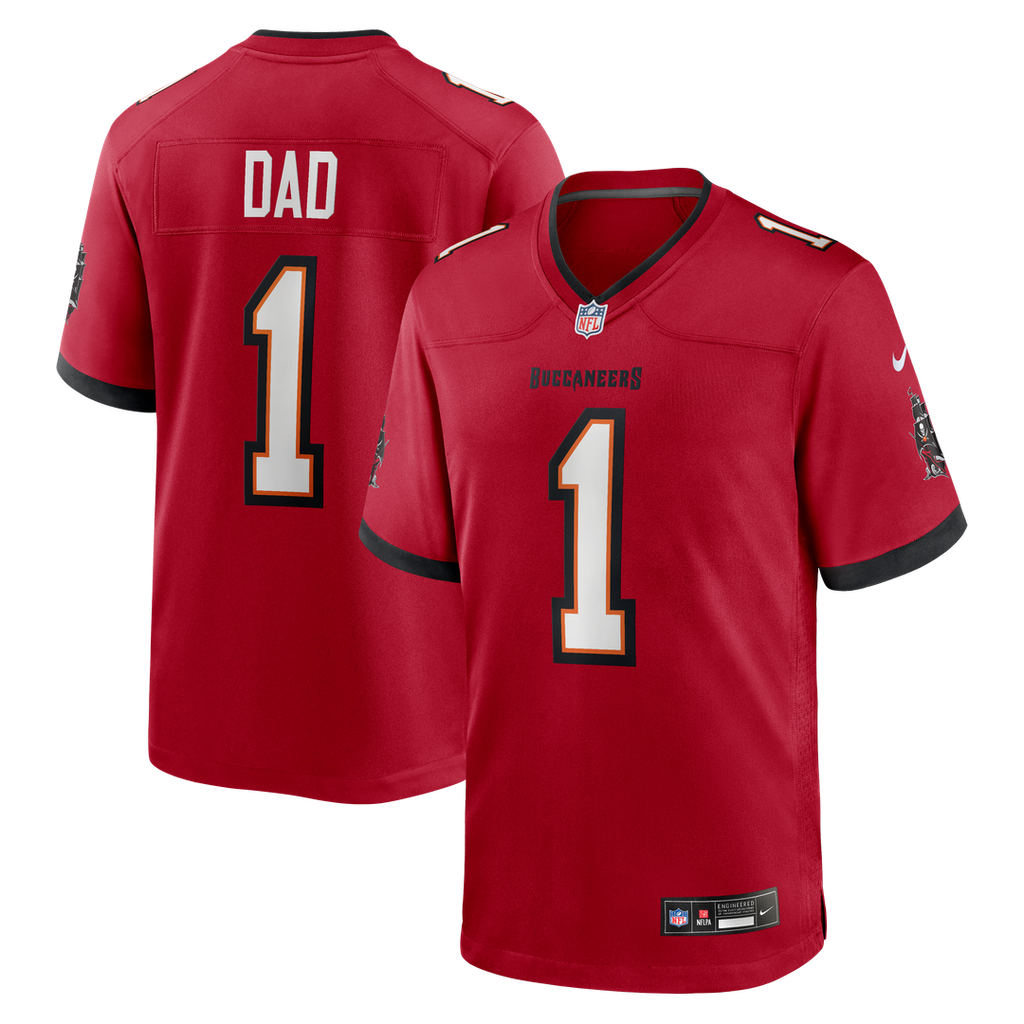 Number 1 Dad Tampa Bay Buccaneers Jersey - Red