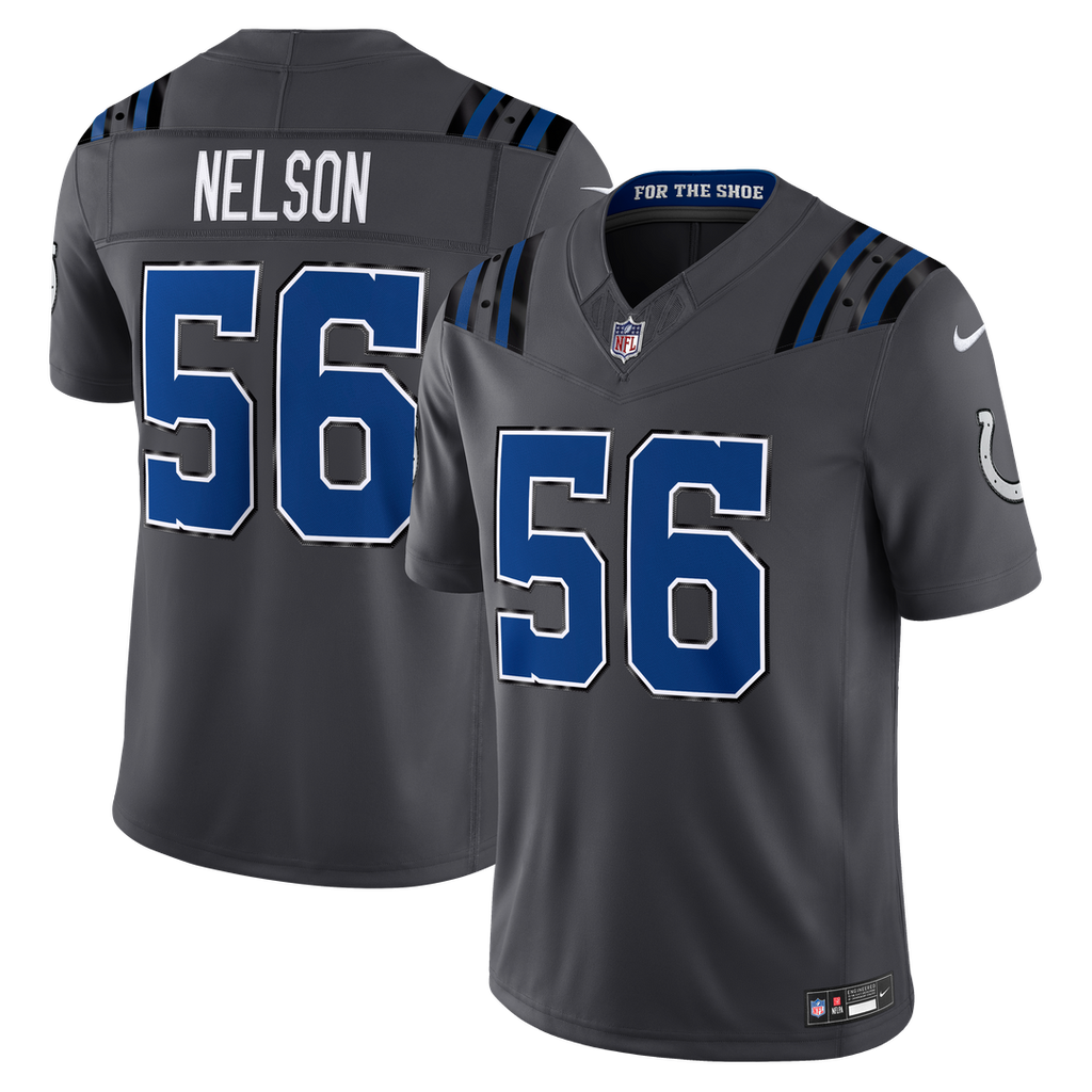 Quenton Nelson Indianapolis Colts 2026 Rivalries Collection Stitched Jersey - Anthracite