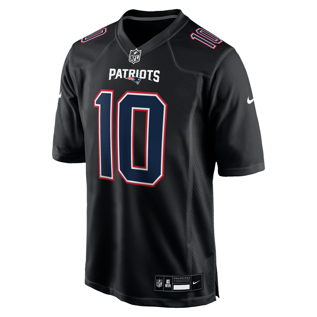 Drake Maye New England Patriots Jersey - Carbon Black