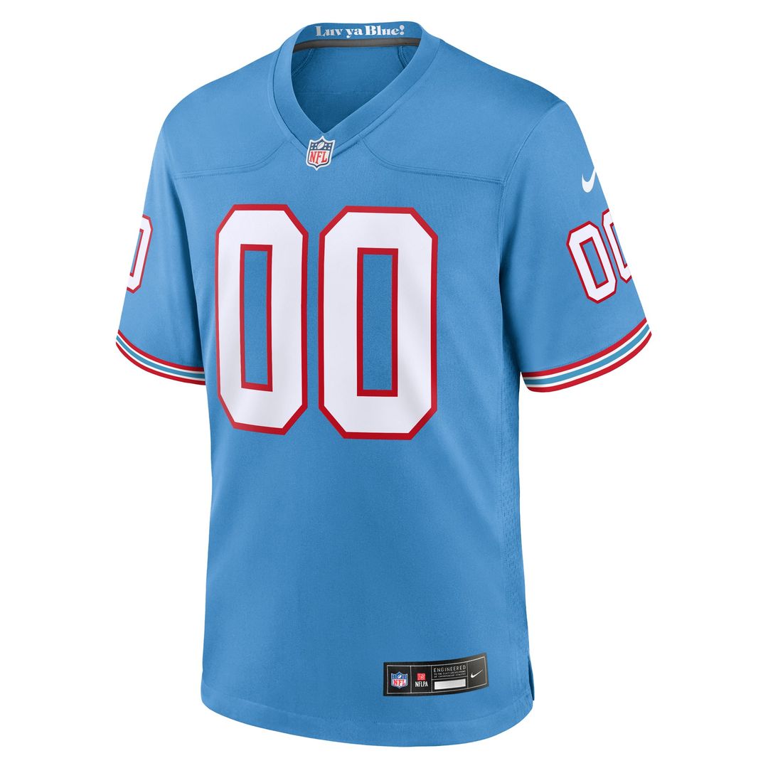 Tennessee Titans Oilers Throwback Custom Jersey - Light Blue