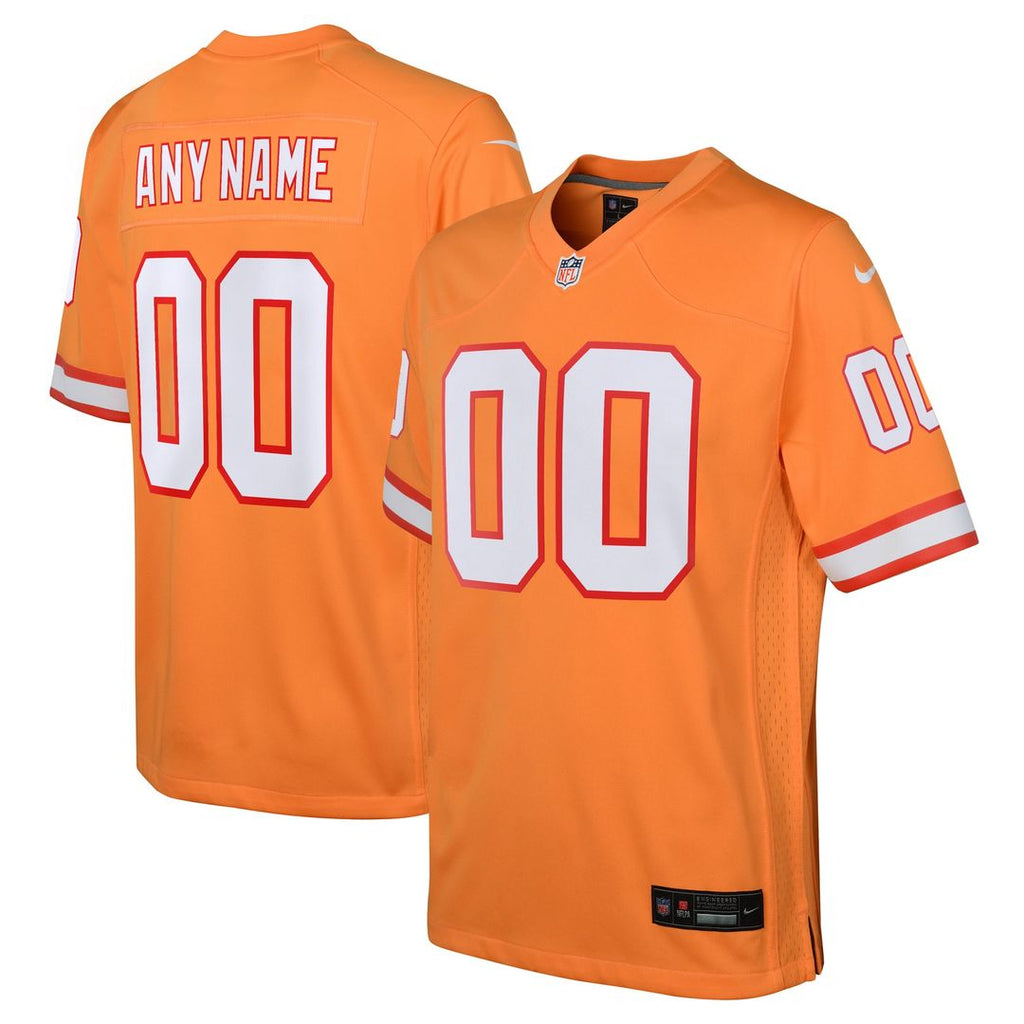 Tampa Bay Buccaneers Youth Custom Throwback Jersey - Orange