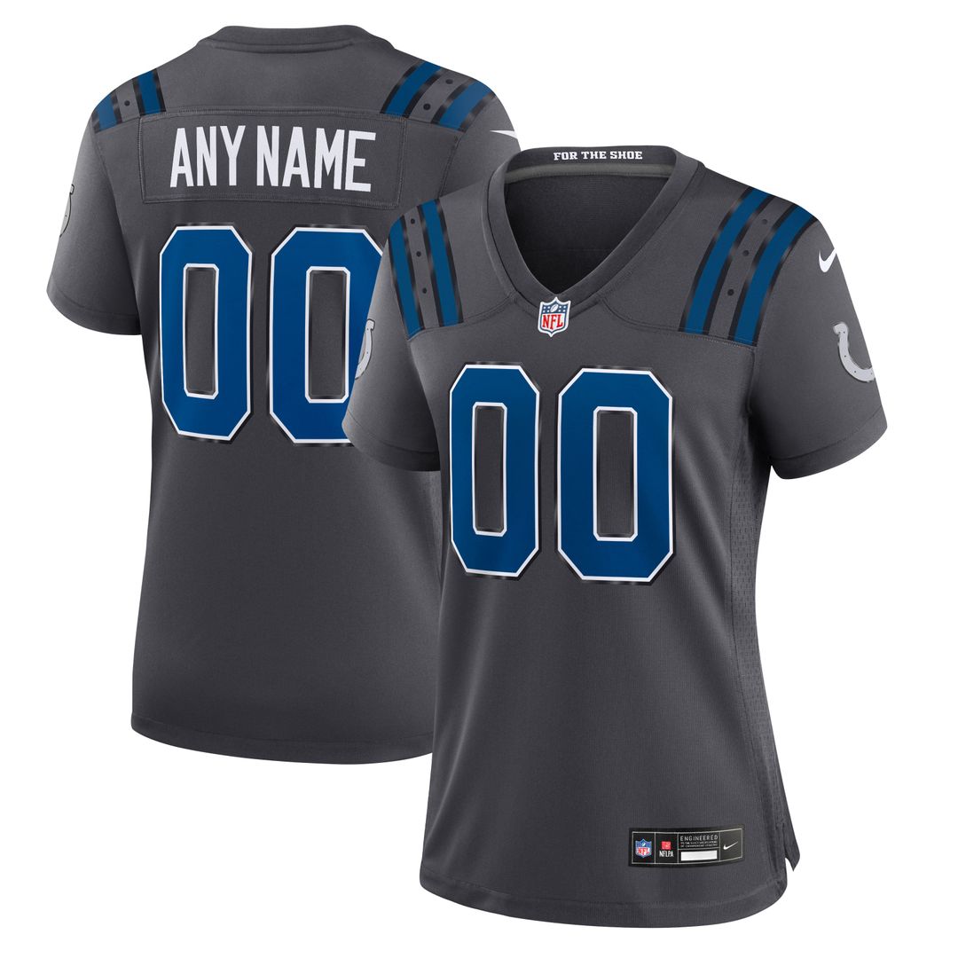 Indianapolis Colts Women's 2026 Rivalries Collection Game Custom Jersey - Anthracite