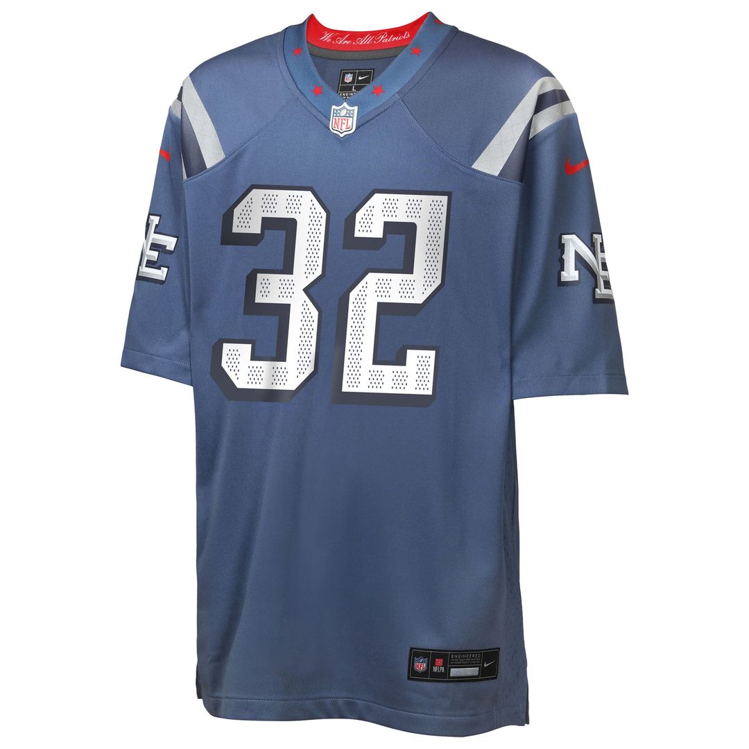 TreVeyon Henderson New England Patriots Youth Rivalries Collection Jersey - Blue