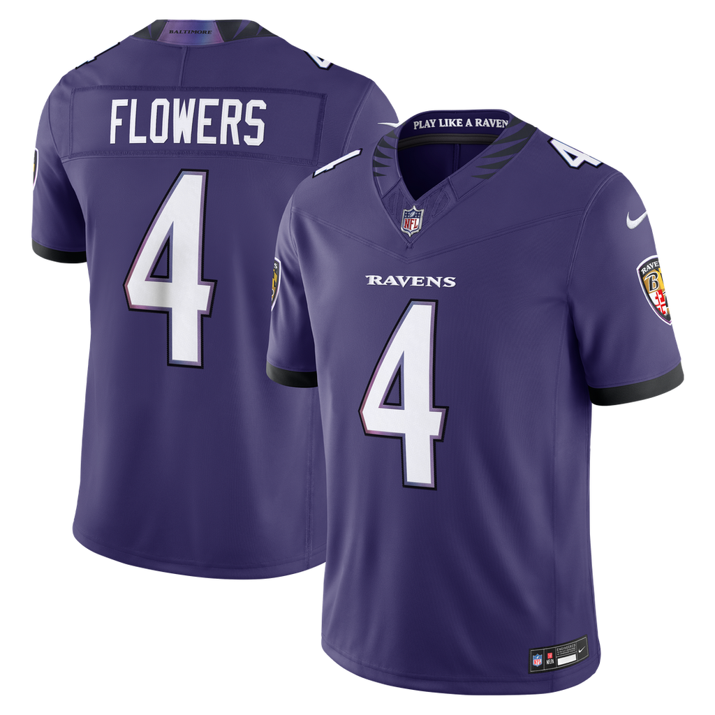 Zay Flowers Baltimore Ravens Alternate Alternate Stitched Jersey - Black