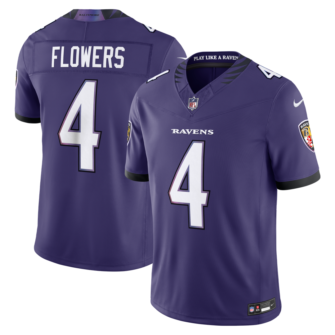 Zay Flowers Baltimore Ravens Alternate Alternate Stitched Jersey - Black