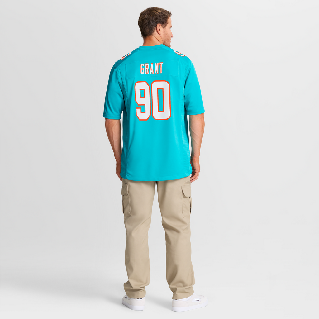 Kenneth Grant Miami Dolphins Team Jersey - Aqua