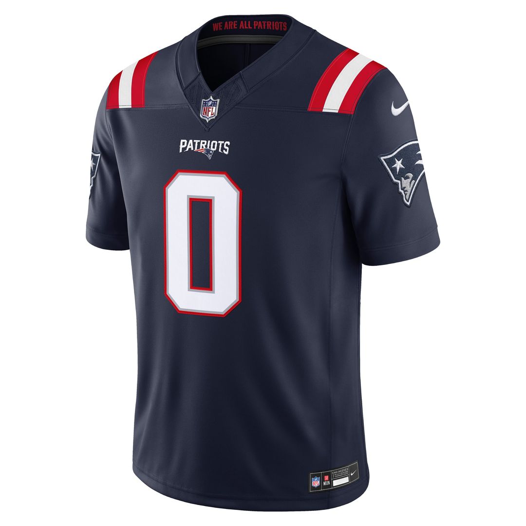 Christian Gonzalez New England Patriots Alternate Stitched Jersey - Red
