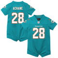 De’Von Achane Miami Dolphins Newborn Romper Jersey - Aqua