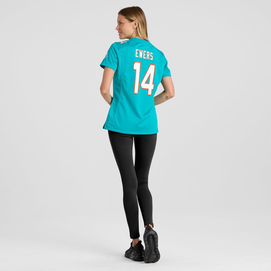 Quinn Ewers Miami Dolphins Women's Team Jersey - Aqua
