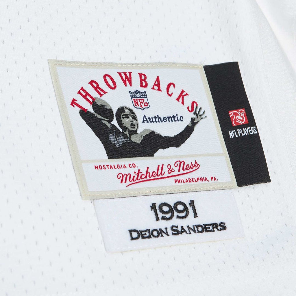 Deion Sanders Atlanta Falcons 1991 Authentic Throwback Retired Player Jersey - White