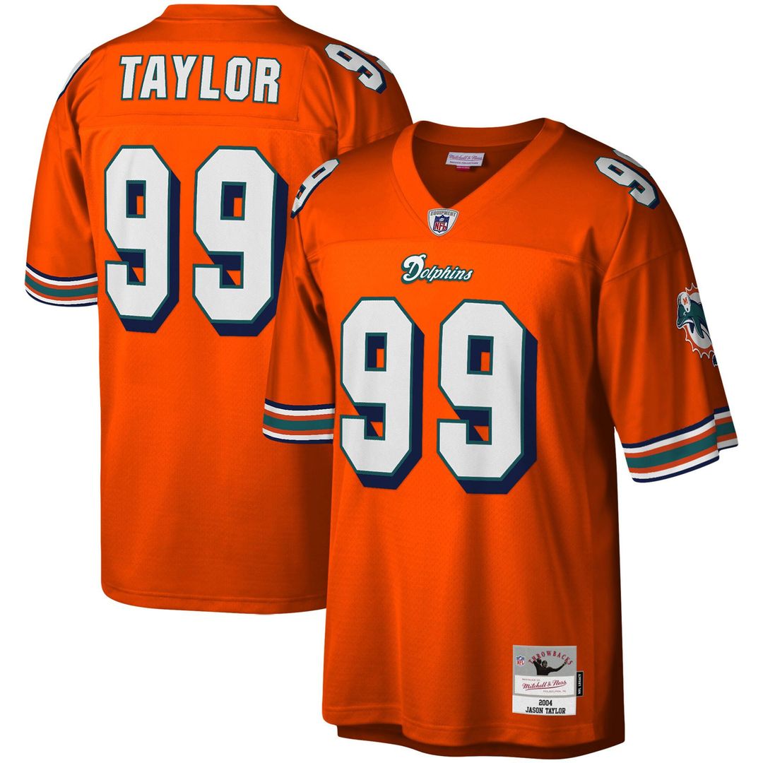 Jason Taylor Miami Dolphins Big & Tall 2004 Retired Player Jersey - Orange