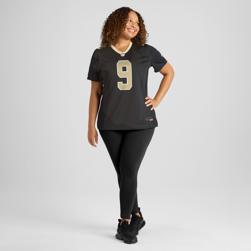 Drew Brees New Orleans Saints Women's Team Jersey - Black