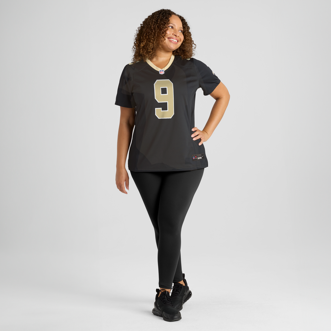 Drew Brees New Orleans Saints Women's Team Jersey - Black