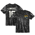 Trevor Lawrence Jacksonville Jaguars Girls Youth Sequin V-Neck Fashion Jersey - Black