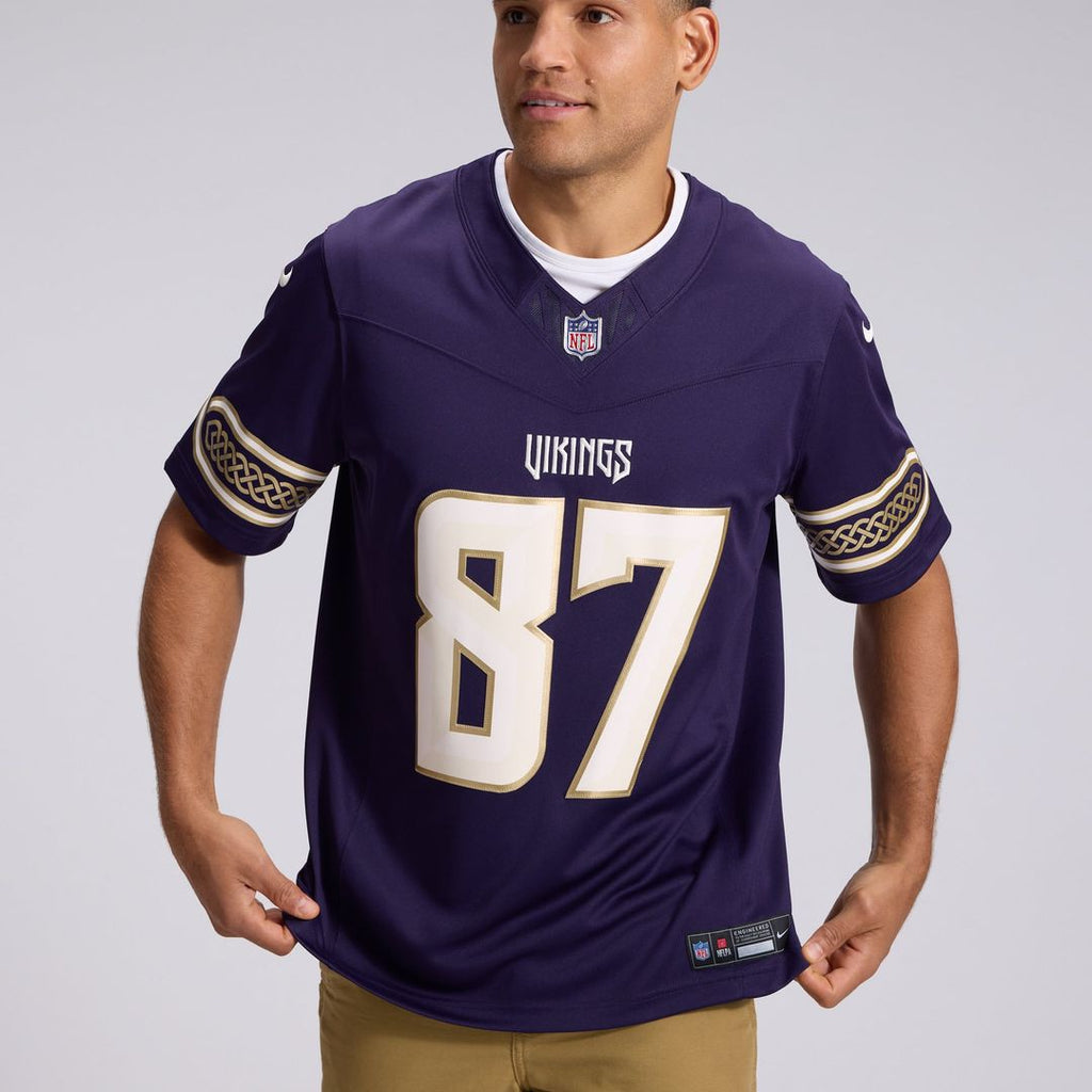 T.J. Hockenson Minnesota Vikings 2026 Rivalries Collection Stitched Jersey - Purple