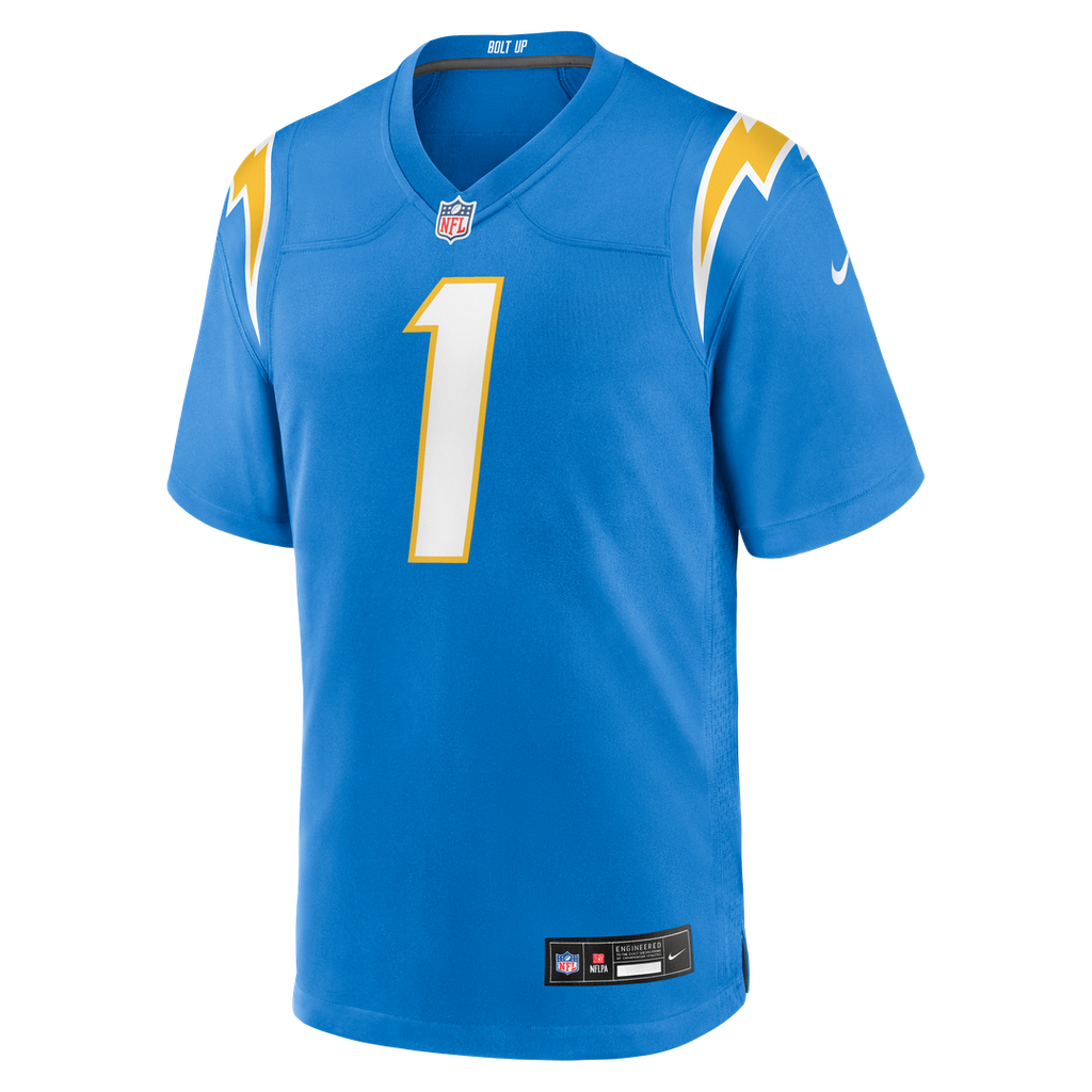 Number 1 Groom Los Angeles Chargers Jersey - Powder Blue