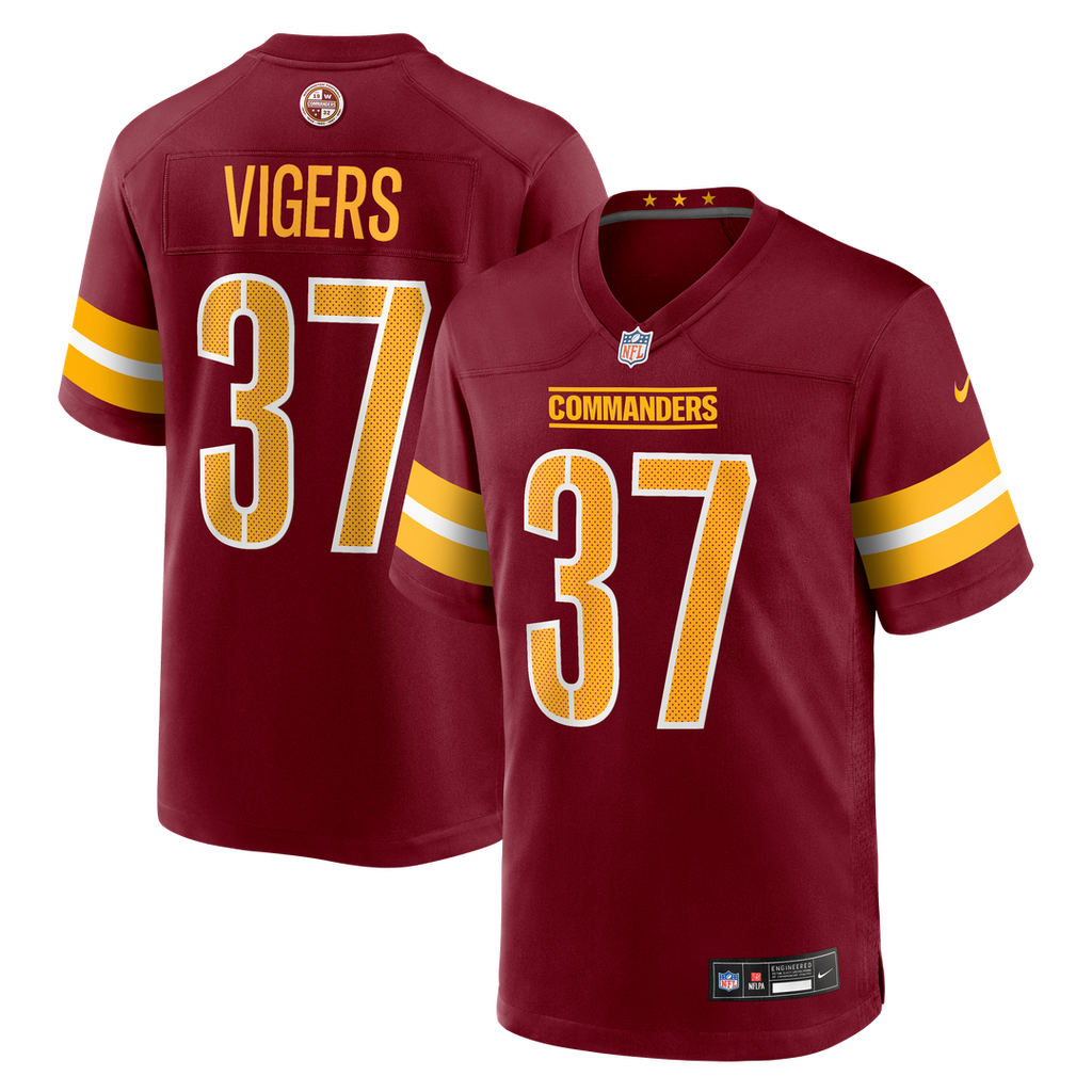 Car'lin Vigers Washington Commanders Team Jersey - Burgundy