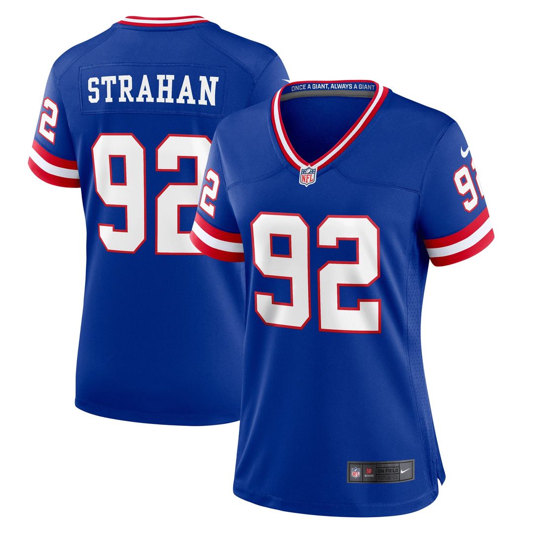 Michael Strahan New York Giants Women's Classic Retired Player Jersey - Royal