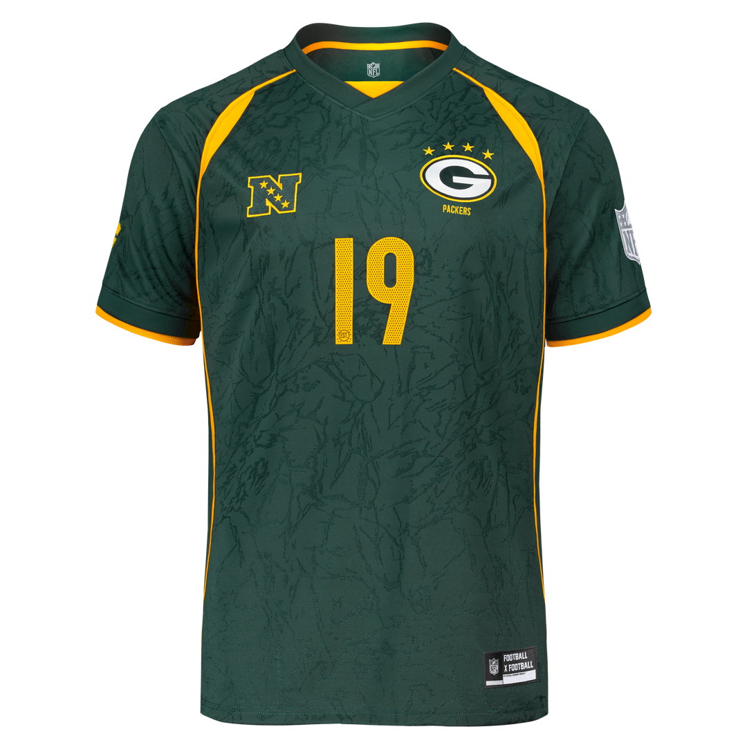 Green Bay Packers Youth Football x Football V-Neck Fan Top - Green