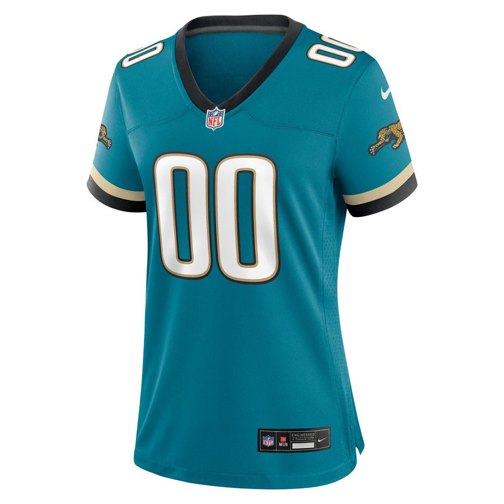 Jacksonville Jaguars Women's Prowler Throwback Custom Jersey - Teal