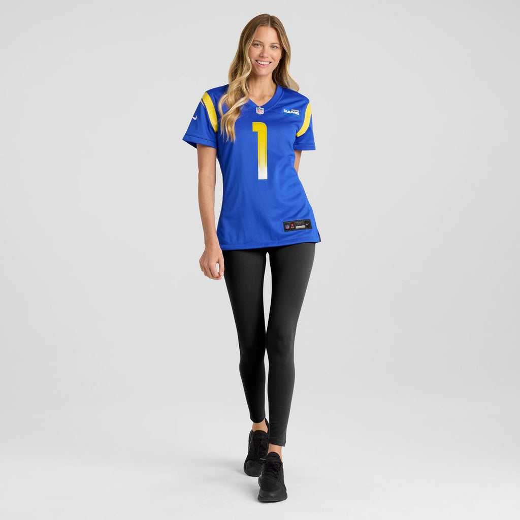 Number 1 Mom Los Angeles Rams Women's Jersey - Royal