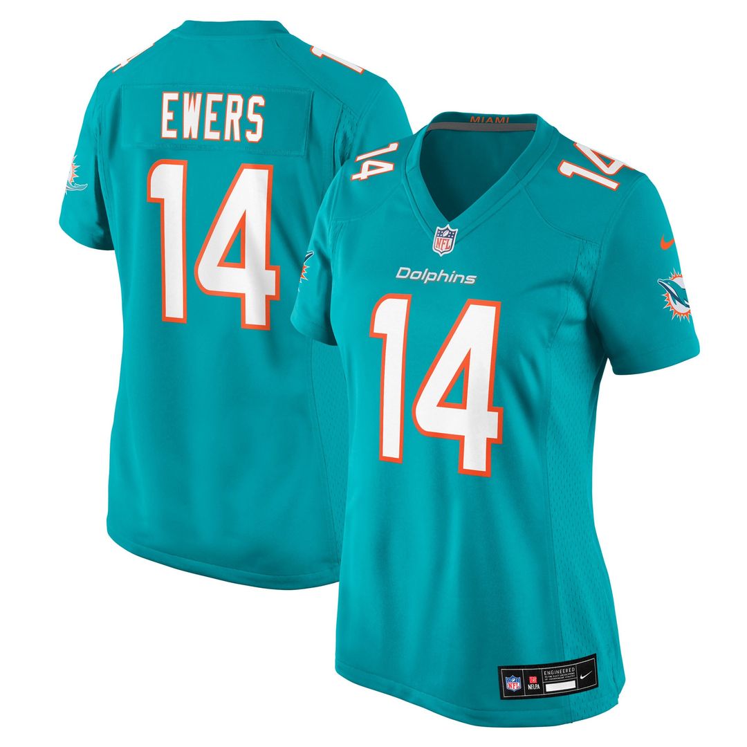 Quinn Ewers Miami Dolphins Women's Team Jersey - Aqua
