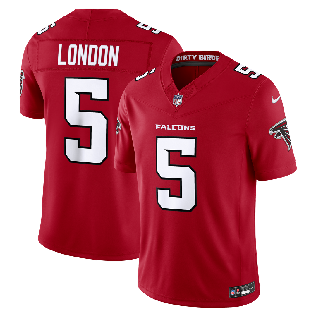 Drake London Atlanta Falcons Team Stitched Jersey - Red