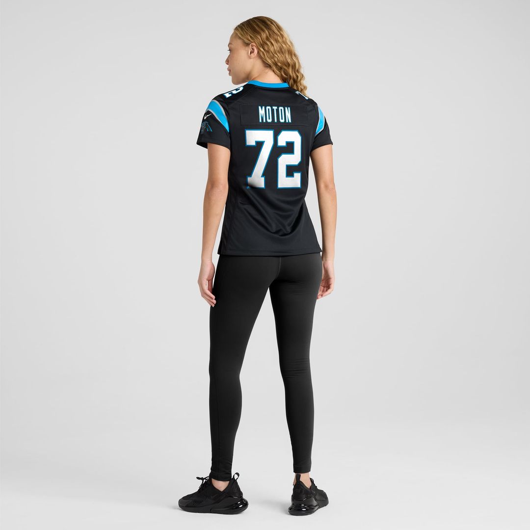 Taylor Moton Carolina Panthers Women's Team Jersey - Black